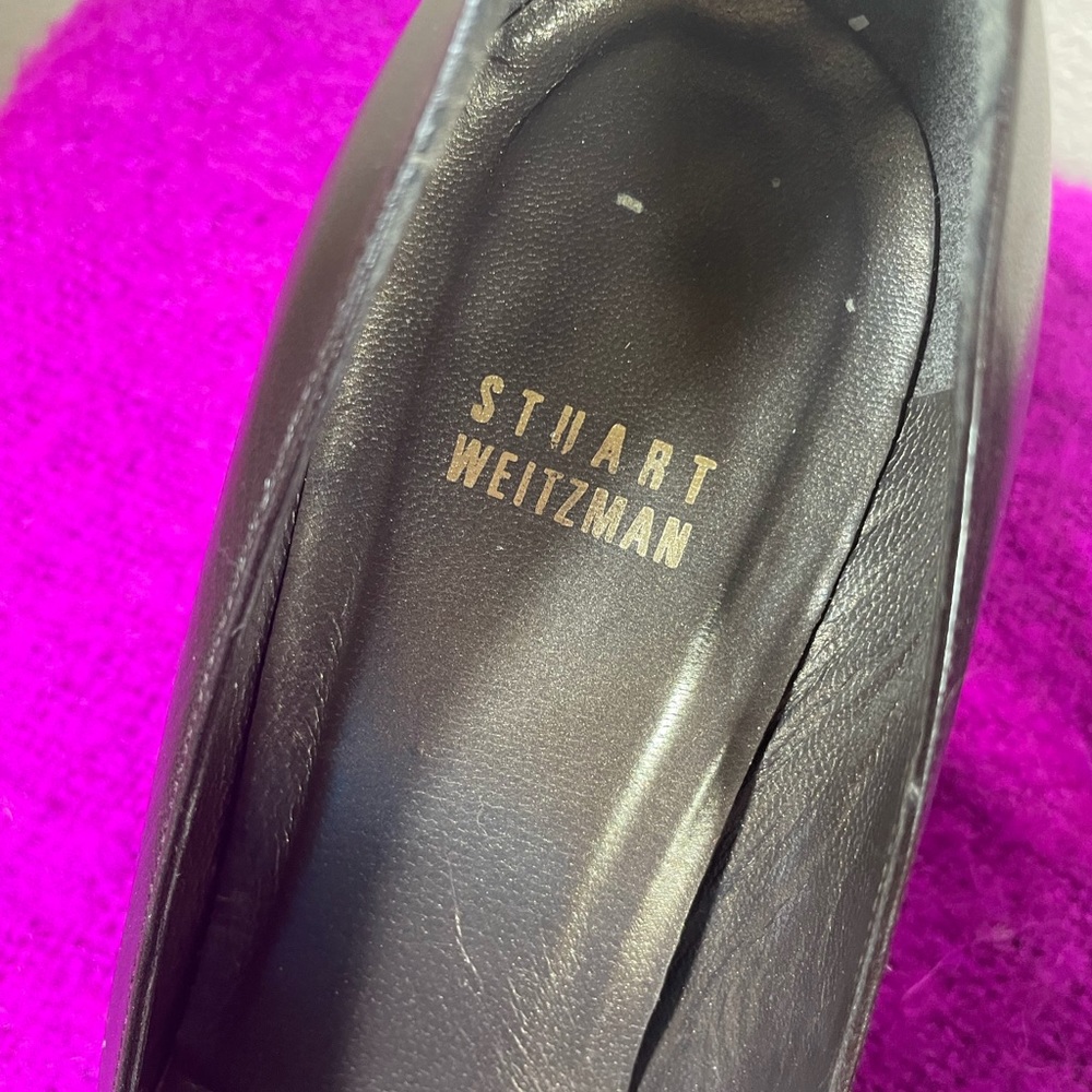 Stuart Weitzman Solid Brown Square Toe Heels 8.5m - image 6